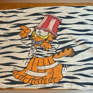 Vintage Garfield Pillowcase zebra print